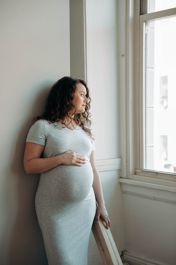 Everyday Breastfeeding Dress - Heather Gray