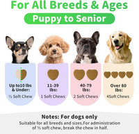 Dog Probiotics Digestive Enzymes,Pumpkin Fiber Chews For Gut Health, Constipation Upset Stomach Relief, Gas & Stool Supp
