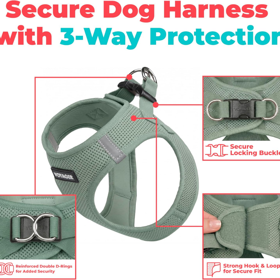 Dog Vest Harness Moss Green Medium