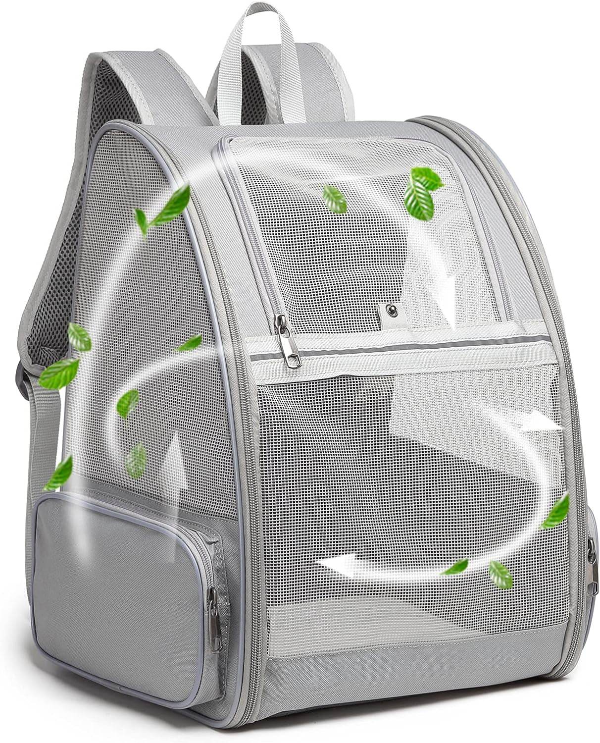Texsens Innovative Traveler Bubble Backpack Pet Carriers for Cats and Dogs (Black) - BIG FRENCHIES