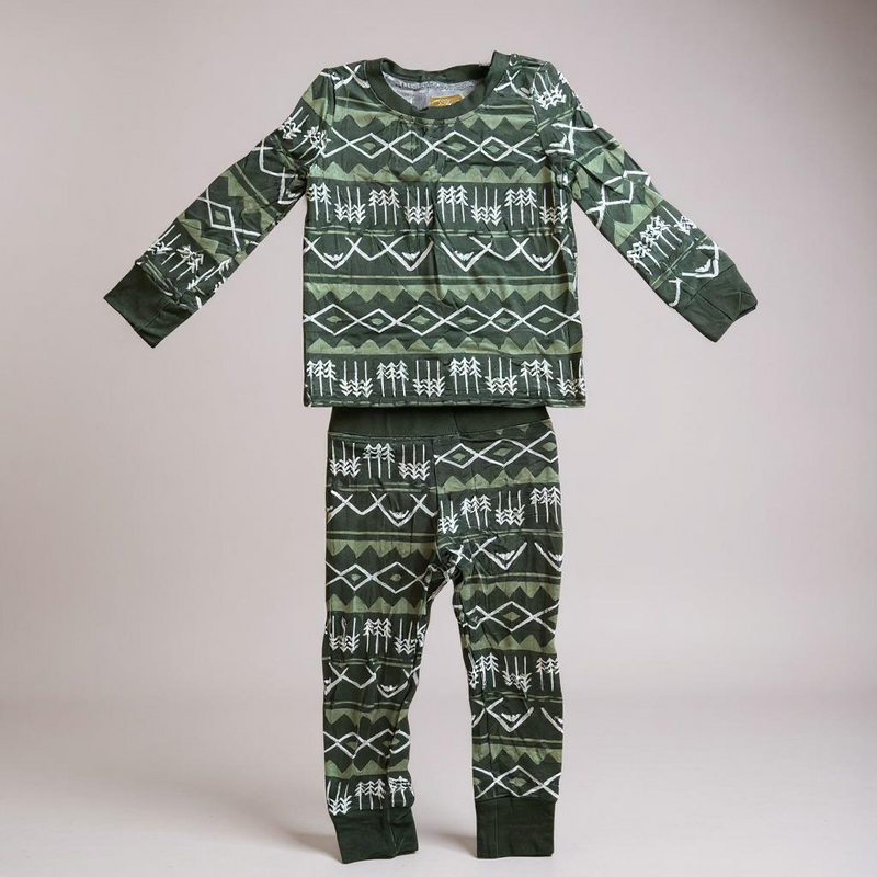 Green Mountain Bamboo PJ Set - Soft Kids Pajamas | Eco-Friendly Sleepwear - BIG FRENCHIES