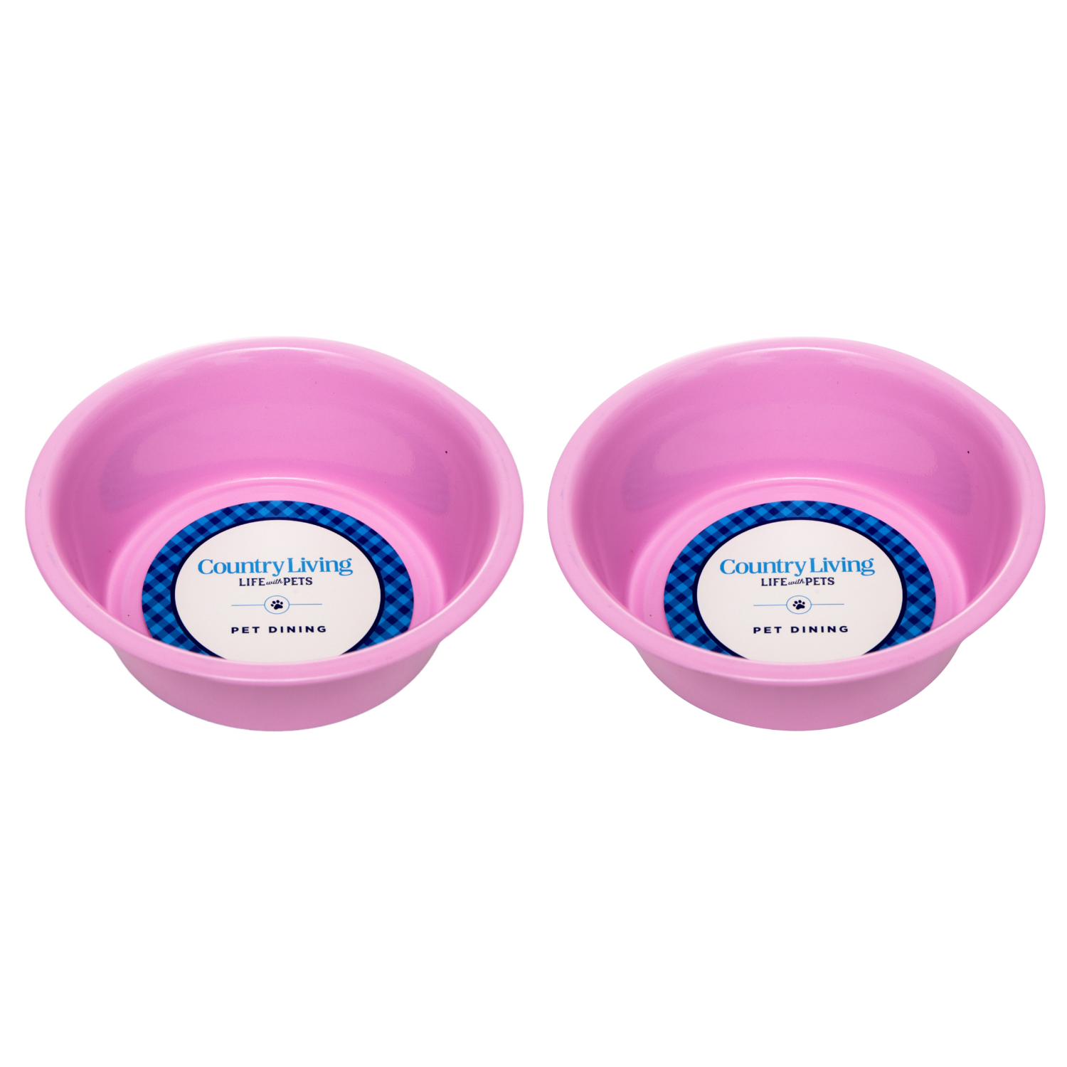 Country Living Set of 2 Coated Stainless Steel Heavy Dog Bowls - Ideal for Medium to Large Breeds - BIG FRENCHIES