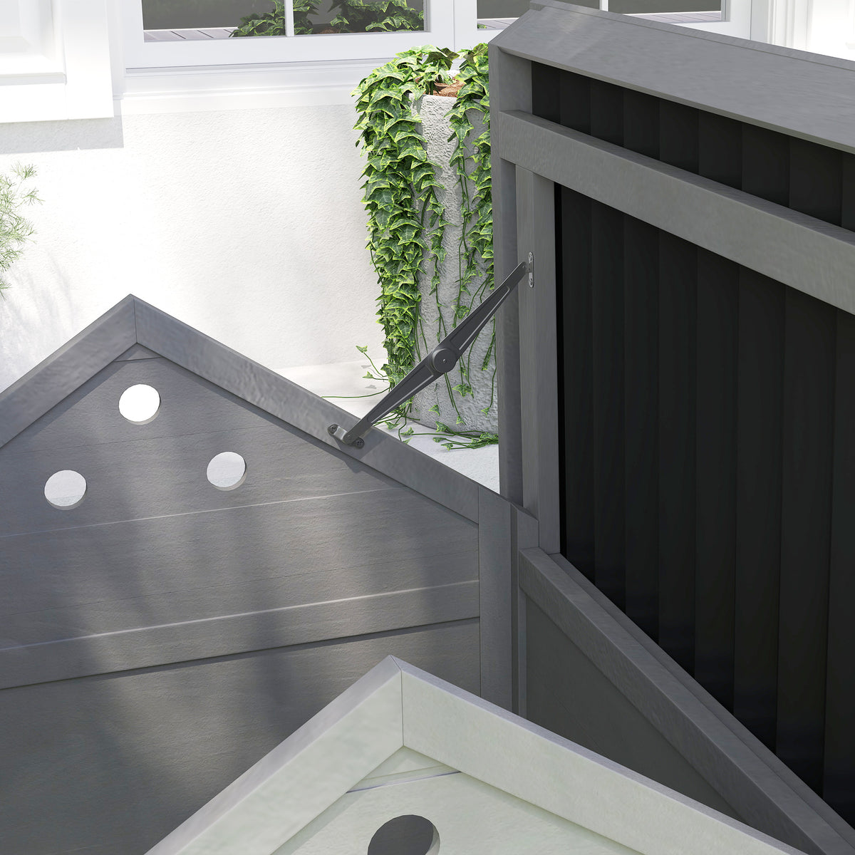 Wooden Pet House With Openable Roof & Double Doors