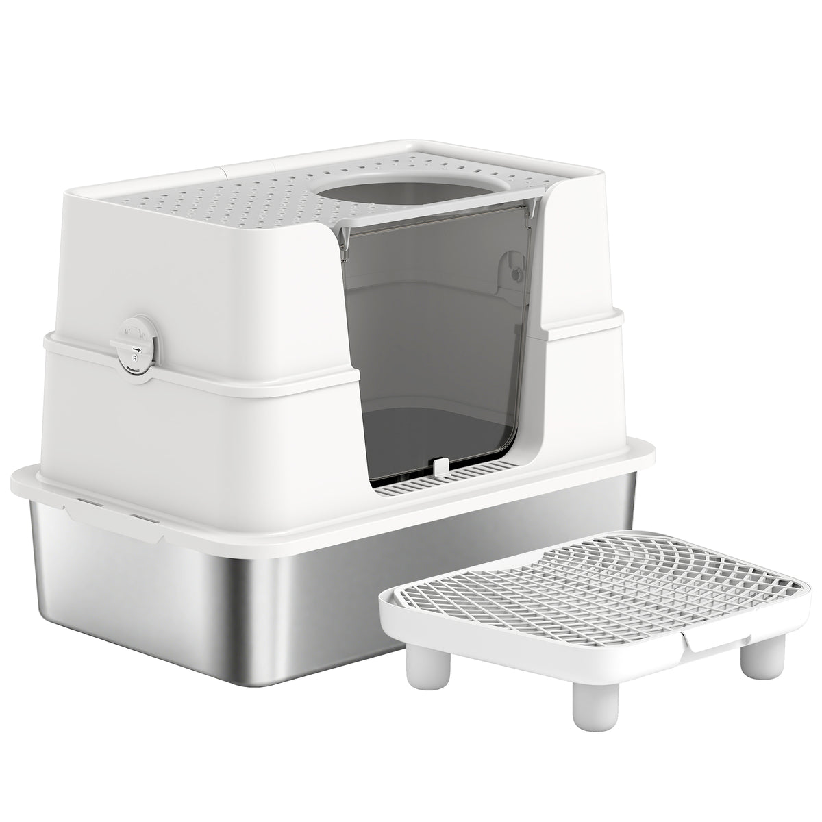 Cat Litter Box ,Top And Side Entry Enclosed Litter Box With Flip Top