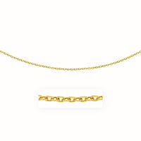 3.5mm 14k Yellow Gold Pendant Chain with Textured Links
