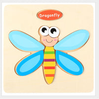 3D Puzzle Wooden Toys For Children Cartoon Animal Vehicle Wood Jigsaw Kids Baby Early Educational Learning Toy #L505