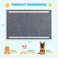 150 Pack Activated Carbon Dog Pee Pads 35.5"x24", Extra Large 6-Layer Odor Control Pet Training Pads