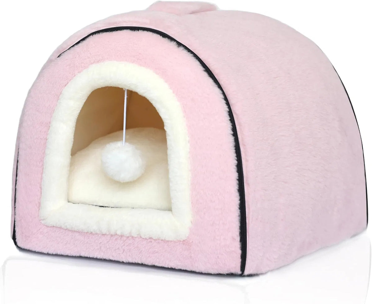 Cat Bed For Indoor Cats Foldable Cat Cave Anti-Slip Water-Resistant Bottom Cat Houses For Indoor Cats Or Small Dogs Kitt