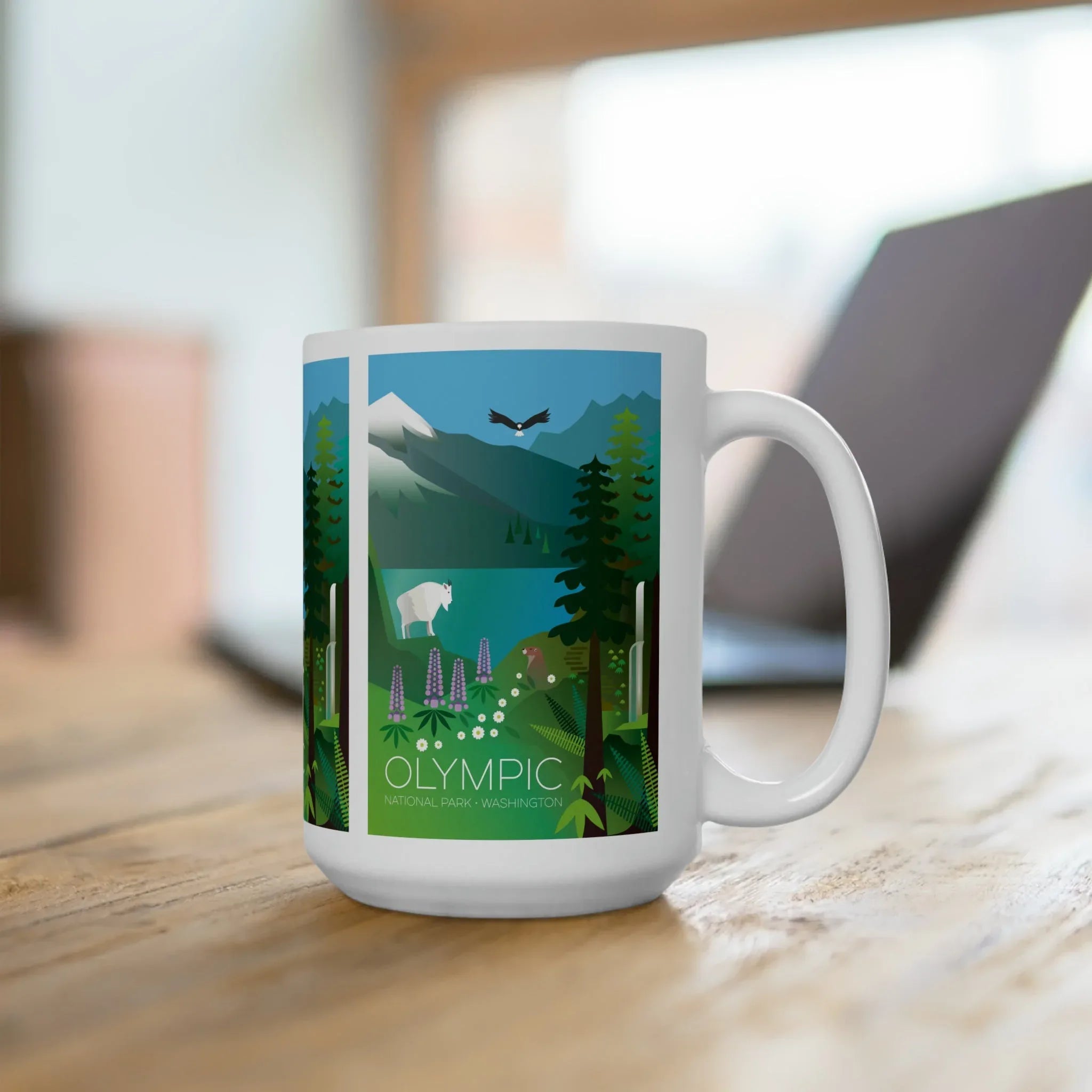 Olympic National Park Ceramic Mug 11oz or 15oz - BIG FRENCHIES