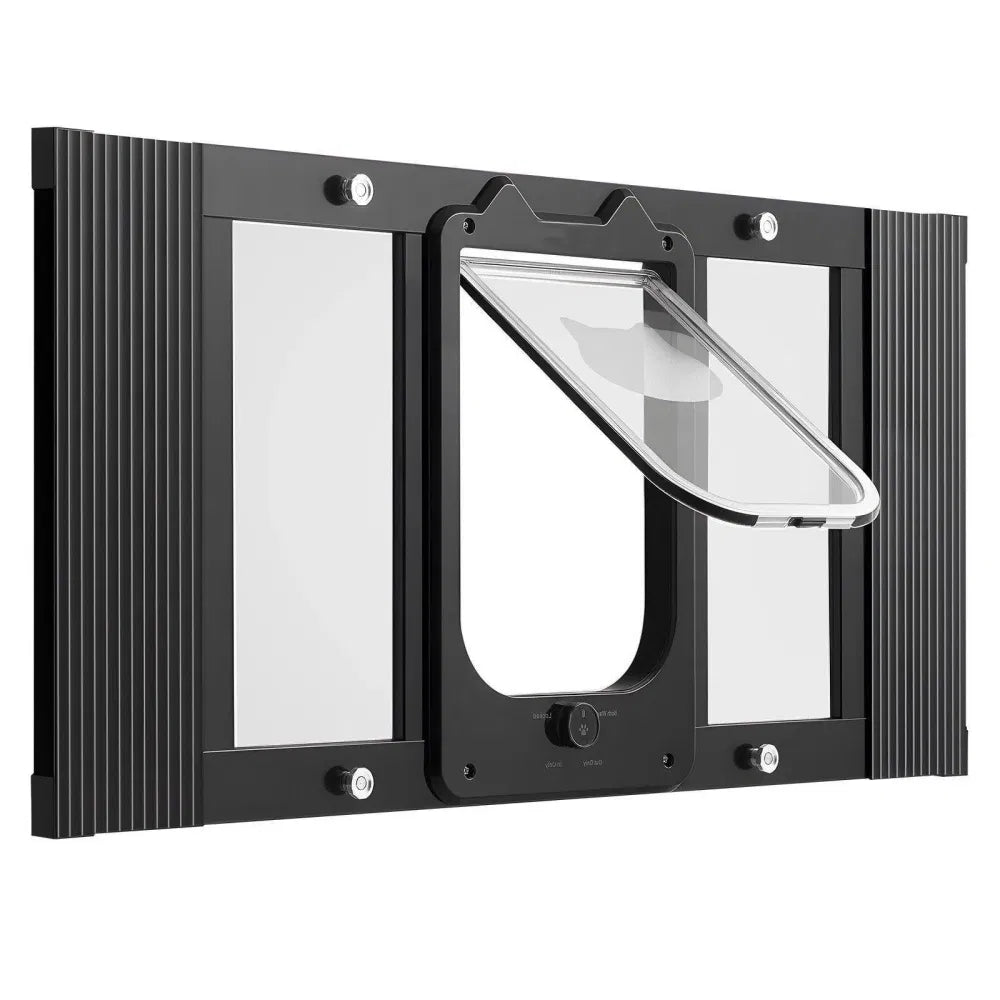 Cat Door for Window with Adjustable Length for Indoor