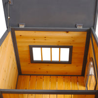 Wooden Large Dog House Outdoor Double XL Dog Kennel with Elevated Floor and Porch, Weatherproof Puppy Shelter for Small 