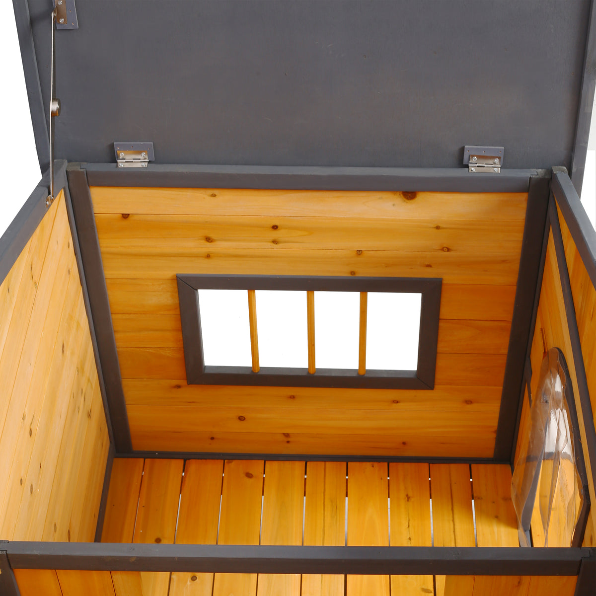 Wooden Large Dog House Outdoor Double XL Dog Kennel with Elevated Floor and Porch, Weatherproof Puppy Shelter for Small 