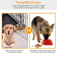 1Pc M Size Stainless Steel Dog Bowl Pets Hanging Food Bowl Detachable Pet Cage Food Water Bowl With Clamp Holder