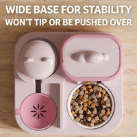 2 In 1 Automatic Pet Feeder And Water Dispenser, Large Capacity 2300ML Feeder & 1000ML Water Bowl, Gravity Refill Anti S