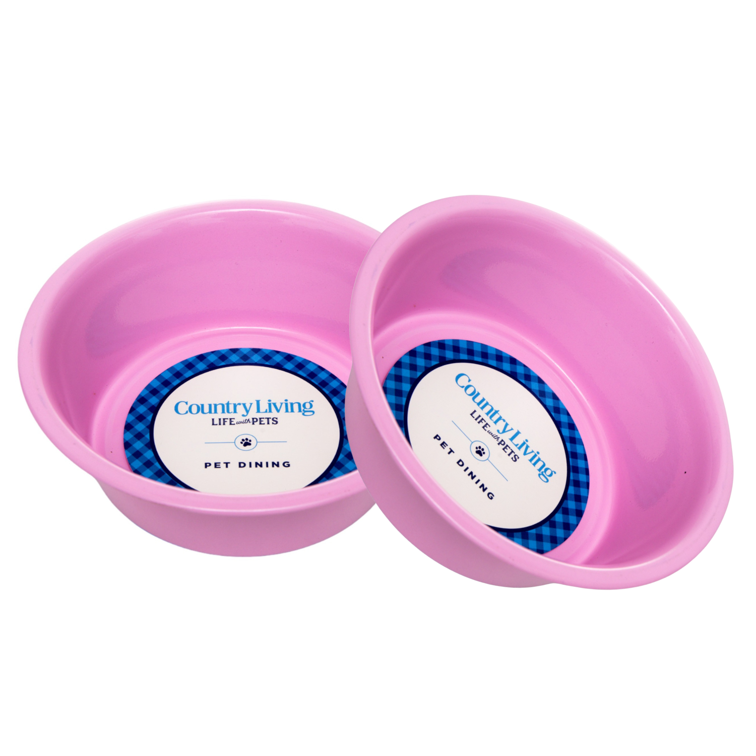 Country Living Set of 2 Coated Stainless Steel Heavy Dog Bowls - Ideal for Medium to Large Breeds - BIG FRENCHIES