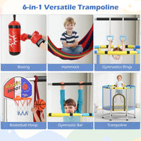 55" Kids Trampoline Gift for for 3-6 Years Old Boys and Girls