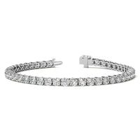 6.5 CTW Lab Grown Diamond (G/VS) Tennis Bracelet in Choice of 14k White or Yellow Gold - AGI Certified