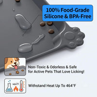 Silicone Dog & Cat Feeding Mat with Raised Edge, Waterproof & Non-Slip