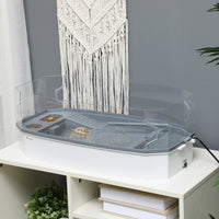 Turtle Tank Kit, Turtle Aquarium with Basking Platform, Water Pump, Filter Layer Design, Full View Visually Reptile Habi