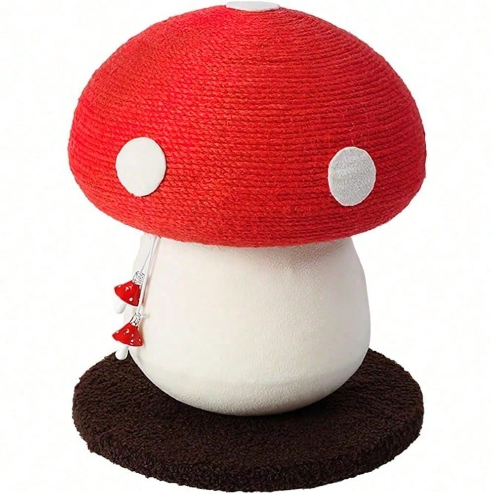 Mushroom Cat Scratching Post Unique Design, Sisal Wrapped, Ideal For Medium And Small Cats, No Assembly Required Cat Stu