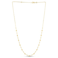 14k Yellow Gold Bead Necklace