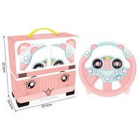 Co-pilot simulation steering wheel puzzle simulation toy