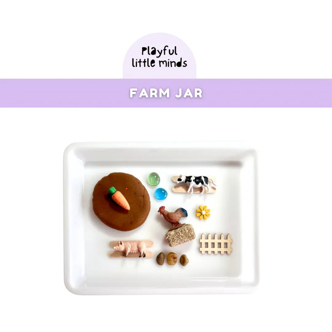 Farm Animal Play Dough Sensory Jar Kit - BIG FRENCHIES