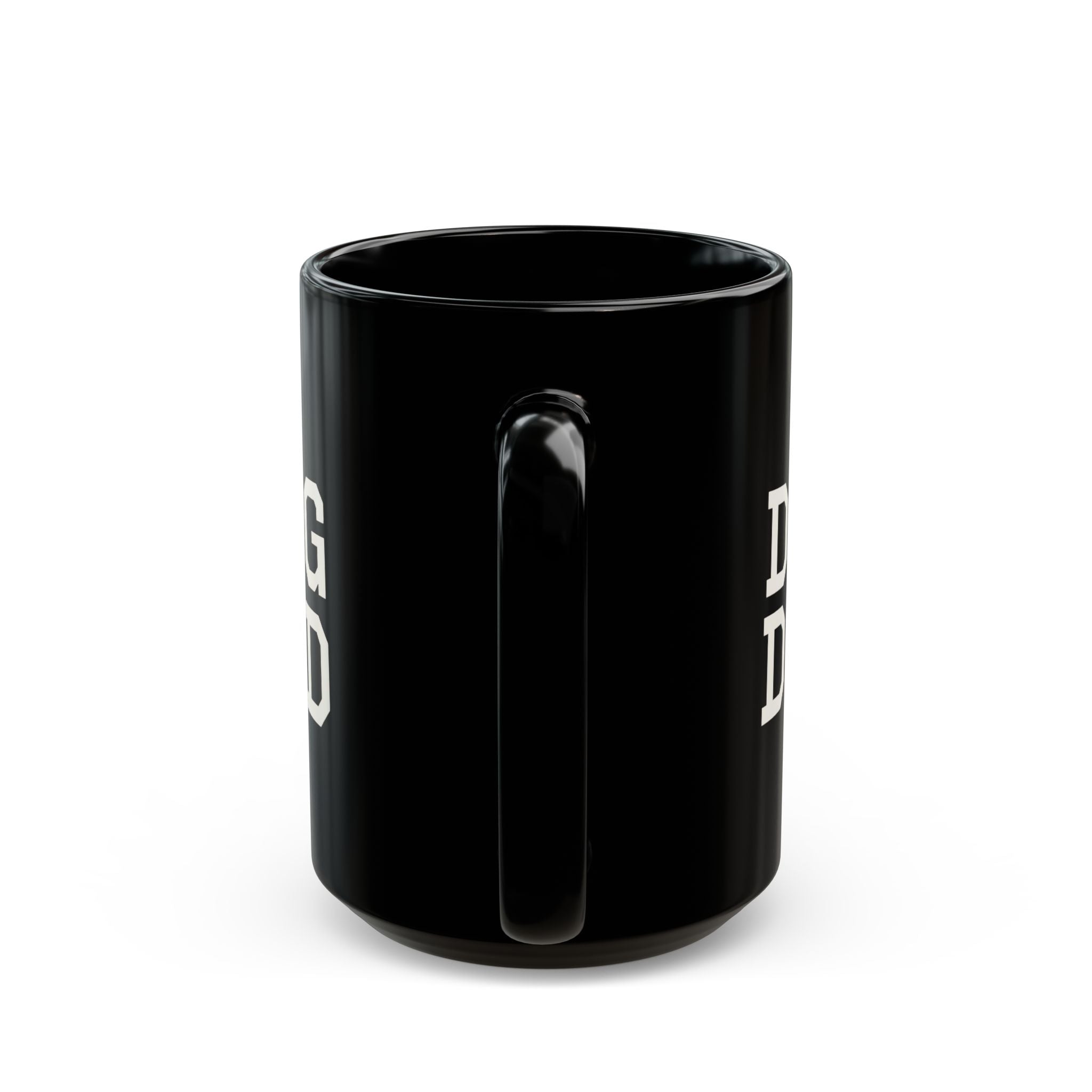 Dog Dad Black Mug