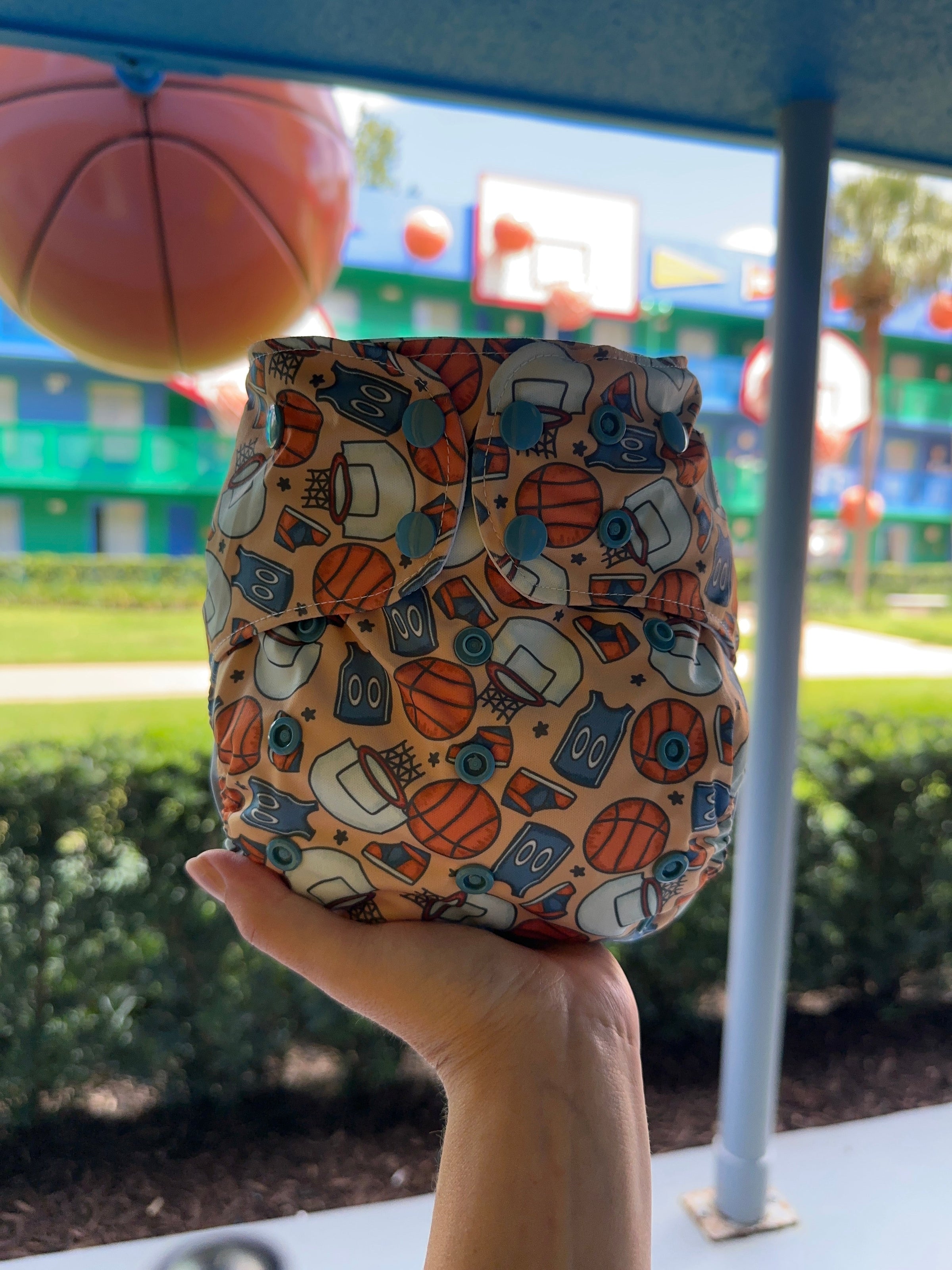 One Size Pocket Diaper - Slam Dunk