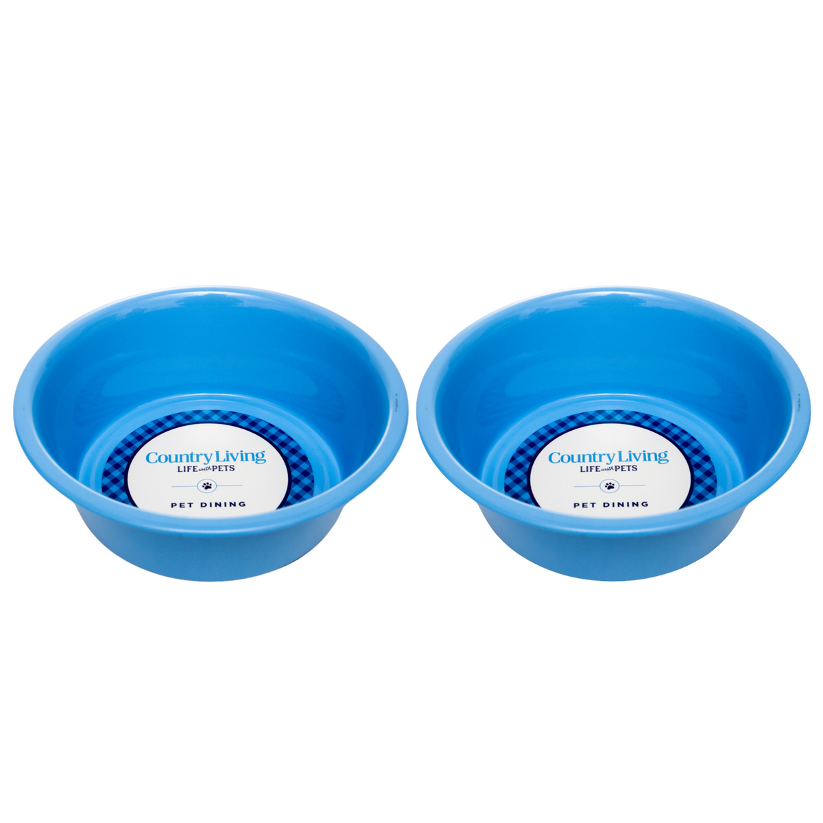 Country Living Set of 2 Coated Stainless Steel Heavy Dog Bowls - Ideal for Medium to Large Breeds - BIG FRENCHIES