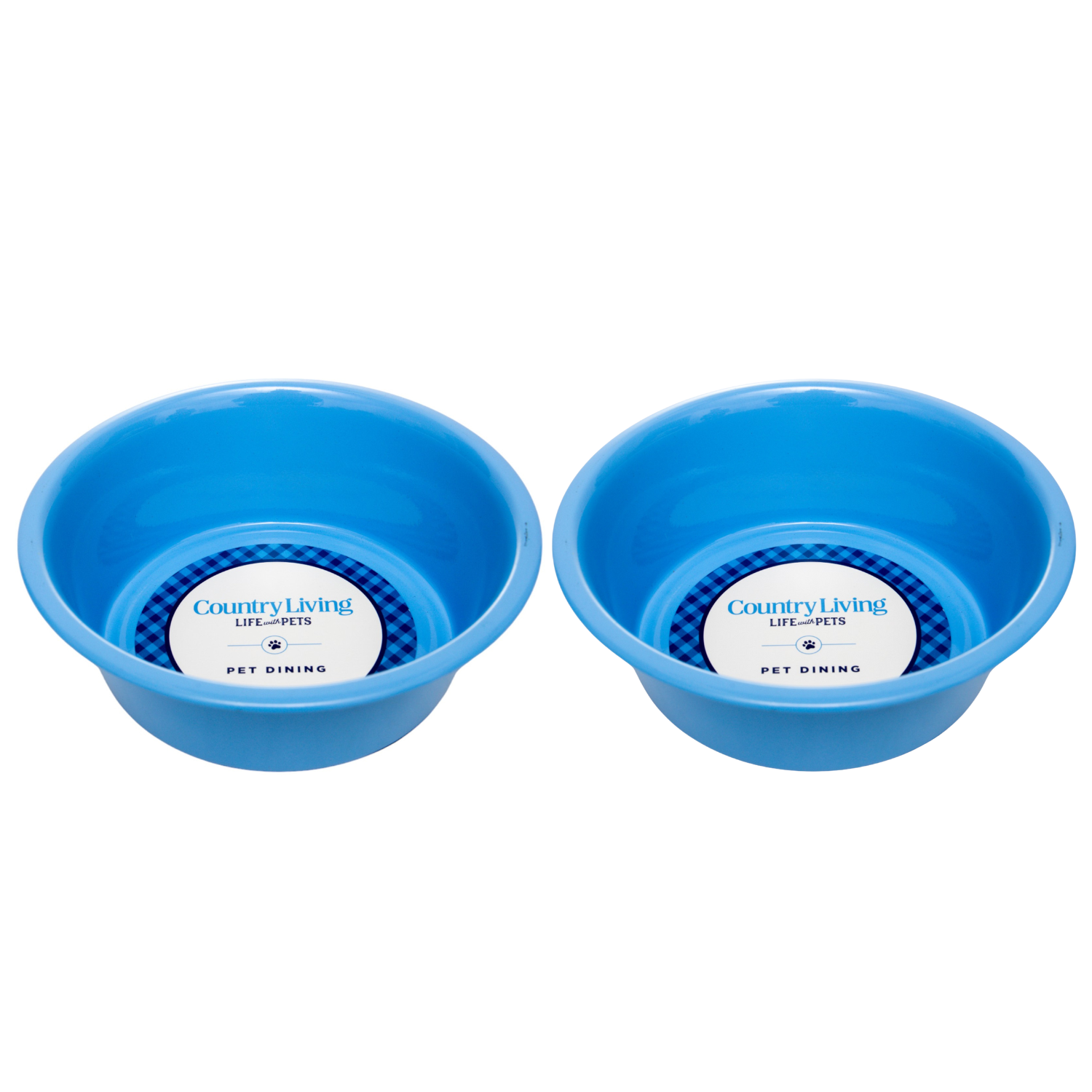 Country Living Set of 2 Coated Stainless Steel Heavy Dog Bowls - Ideal for Medium to Large Breeds - BIG FRENCHIES