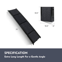 Dog Ramp For Car 71 Long & 19.3 Wide Portable Dog Ramps For Large Dogs With Non-Slip Rug Surface Dog Car Ramp For SUV Ca