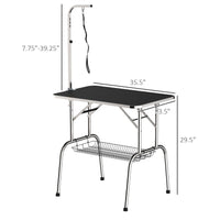 36-inch Dog Grooming Table Stainless Steel QUALITY GUARANTEED with Adjustable Arm and Basket