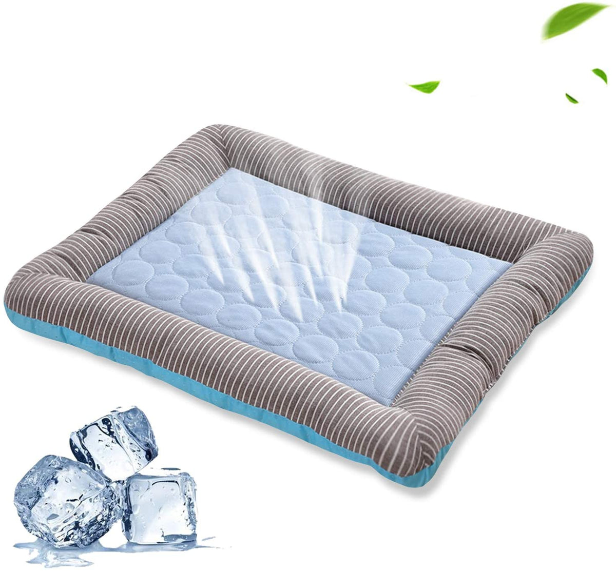 Pet Cooling Pad Bed For Dogs Cats Puppy Kitten Cool Mat Pet Blanket Ice Silk Material Soft For Summer Sleeping Blue Brea