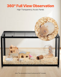 Hamster Cage Habitat 37.8in Clear Pet Rodent Gerbil Mice Small Animal House
