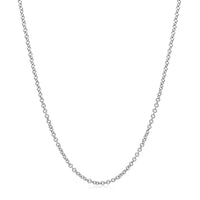 14k White Gold Round Cable Link Chain 1.5mm