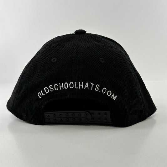 IM HERE TO WATCH FOOTBALL AND GET DRUNK BLACK CORDAROY Custom Embroidered Cap Hat