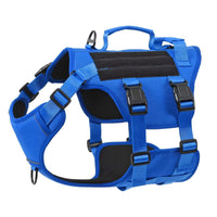 Heat-resistant Durable Nylon Tactical Service Dog Harness, Adjustable No-pull Reflective Vest With Dual Handles For Larg