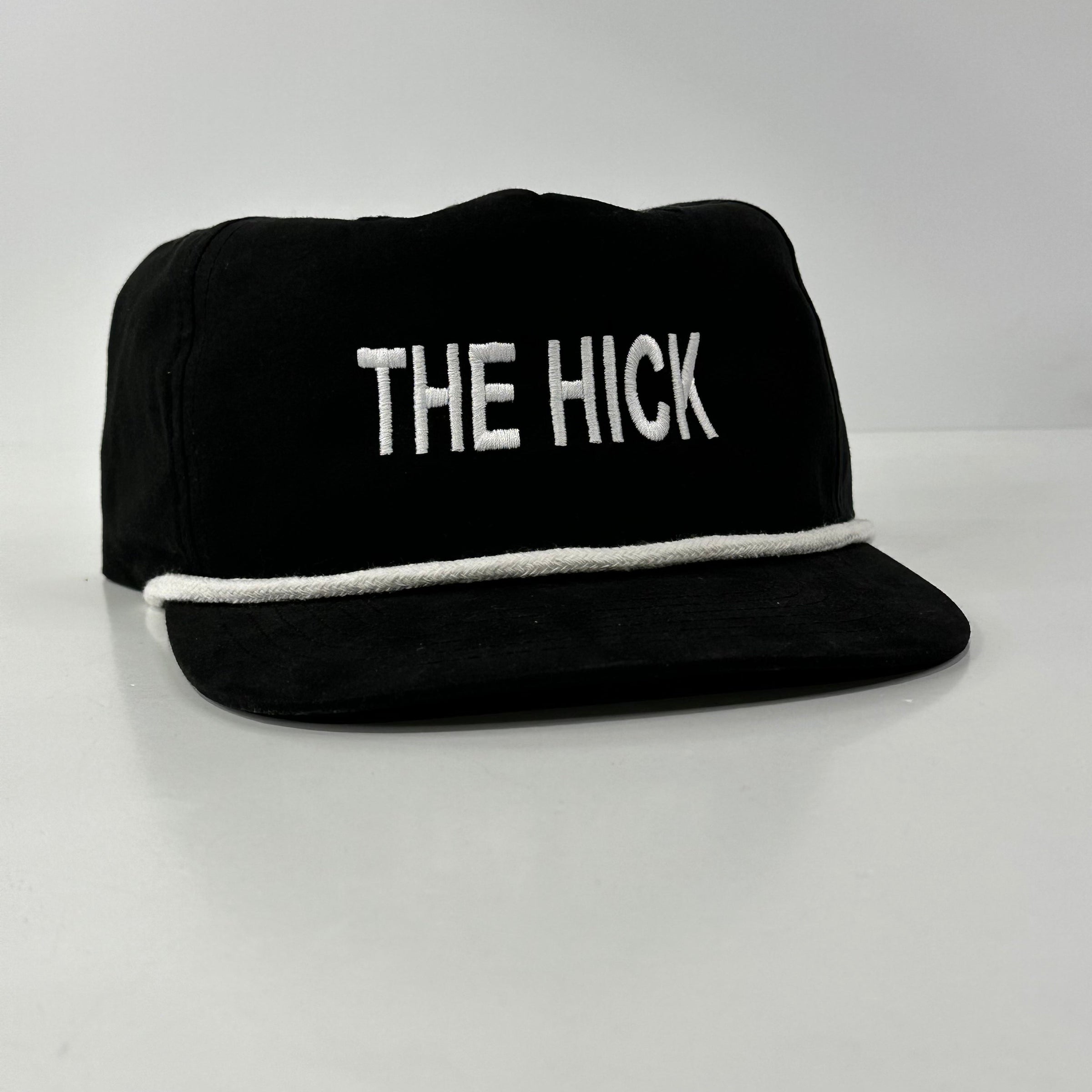 THE HICK White Rope Mid Crown SnapBack Cap Hat ￼Custom Embroidered ￼