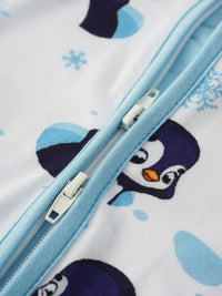 PoshTOT Snowman Penguin Bamboo Baby Convertible Zippy Romper