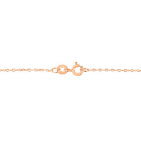 AGS Certified 10K Rose Gold 1/5 Cttw Bezel Set Round Diamond Solitaire 16-18" Adjustable Pendant Necklace (H-I Color, VS1-VS2 Clarity)