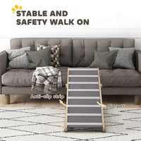 Dog Ramp For Couch, 4 Adjustable High-traction Carpet And Crossbars Foldable Pet Ramp For Small To Large Dog