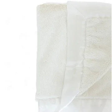 Luxury Satin Border Blanket - Ivory - BIG FRENCHIES