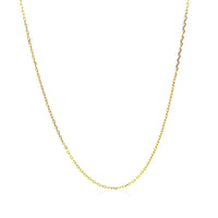 14k Yellow Gold Diamond Cut Cable Link Chain 0.8mm