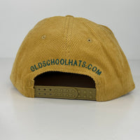 Mallard Duck Corduroy ￼Rope￼ Mustard ￼SnapBack Cap Grandpa Hat Custom Embroidered