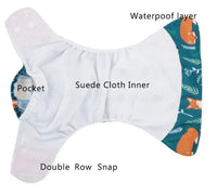4PCS/SET Washable Eco-friendly Diaper Ecological Adjustable Nappy Reusable Cloth Diapers Set For Baby and Kids - BIG FRENCHIES