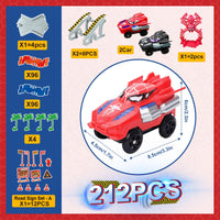 Spider-Themed Flexible Track Toy Set Includes Black And Red Spider Cars,Pickup Only