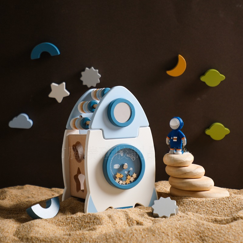 Wooden Rocket 5-in-1 Multifunctional Toy Set