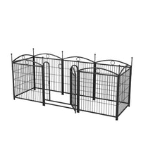 Dog Playpen Indoor 32 inch 8 Panels Metal Dog Pen Pet Dog Fence Outdoor Exercise Pen with Doors, Heavy Duty Dog Fence Pu