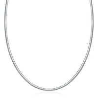 Sterling Silver Classic Omega Chain Necklace (3.0mm)
